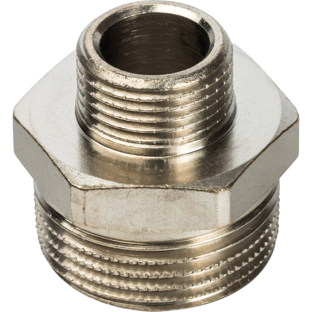 

STOUT Ниппель переходной НН 3/4" x 3/8" никелированный