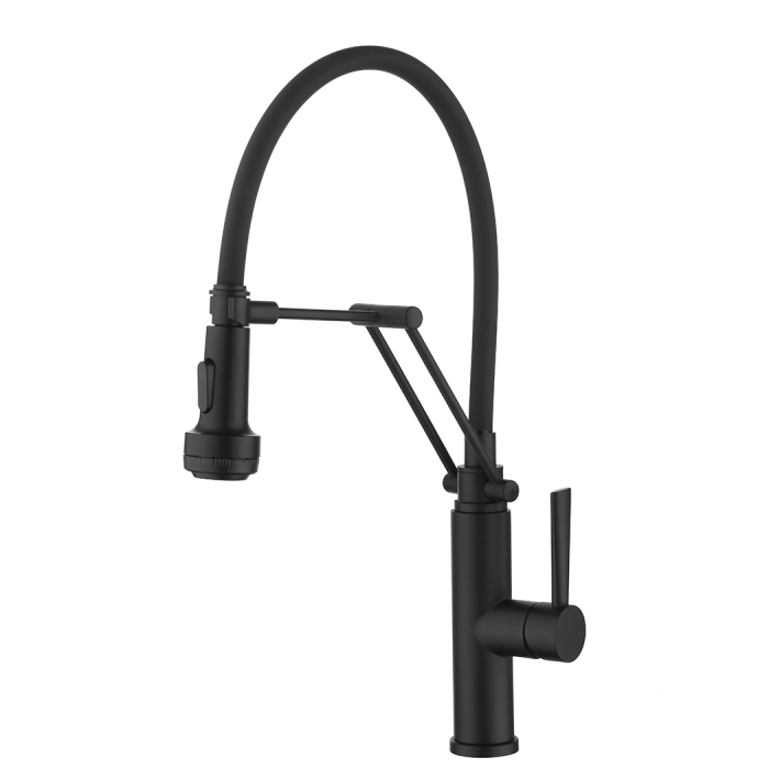 Смеситель для кухни EMAR Steel черный матовый ЕСВ 7012 Black