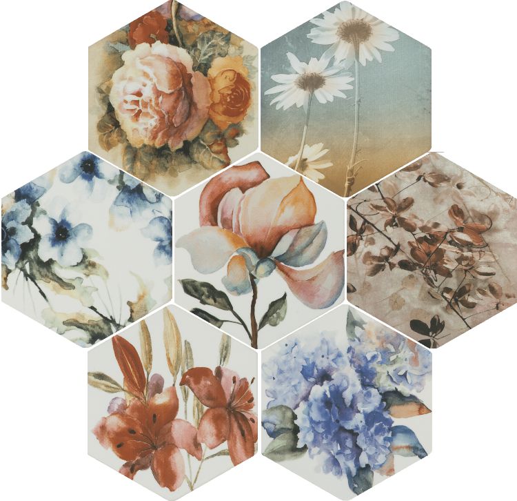 

Керамогранит Bestile Toscana Flores Acuarelas (mix45) 25,8х29