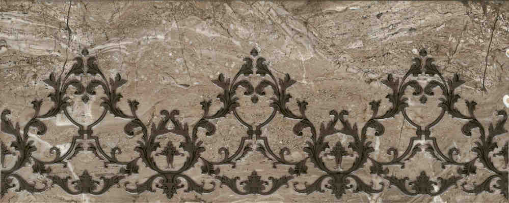 

Керамогранит Kutahya Talya Luks Decor Brown Rect декор 30x75