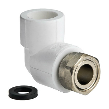 Valtec Фитинг полипропиленовый угольник с накидной гайкой 20 х 1/2"