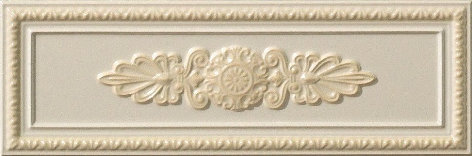 

Керамическая плитка Vallelunga Lirica P17036 Crema Dec. Cornice декор 10x30