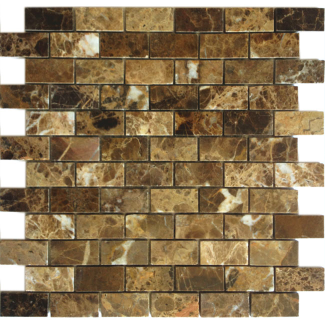 

Мозаика Caramelle Mosaic Pietrine 4mm Emperador Dark Pol (2,3x4,8) 29,8x29,8
