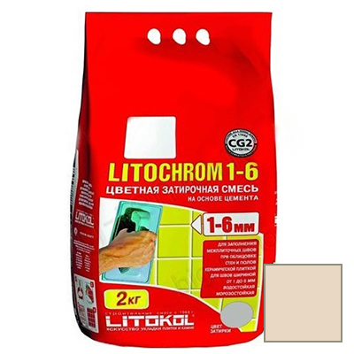 

Затирка Litokol цементная Litochrom 1-6 C.60 Багамабеж 2кг