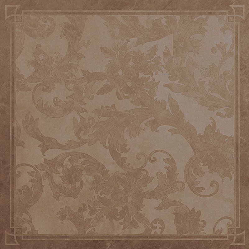 

Керамогранит Versace Marble Marrone 240077 Dec. Cass. Foglia декор 58,5x58,5