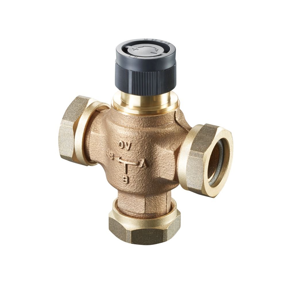 

OVENTROP Вентиль, Tri-M TR, смесительный, трёхходовой, 1", M30x1,5, PN, бар-16, T°C -от 0 до +120, бронза, НГ, плоское уплотнение