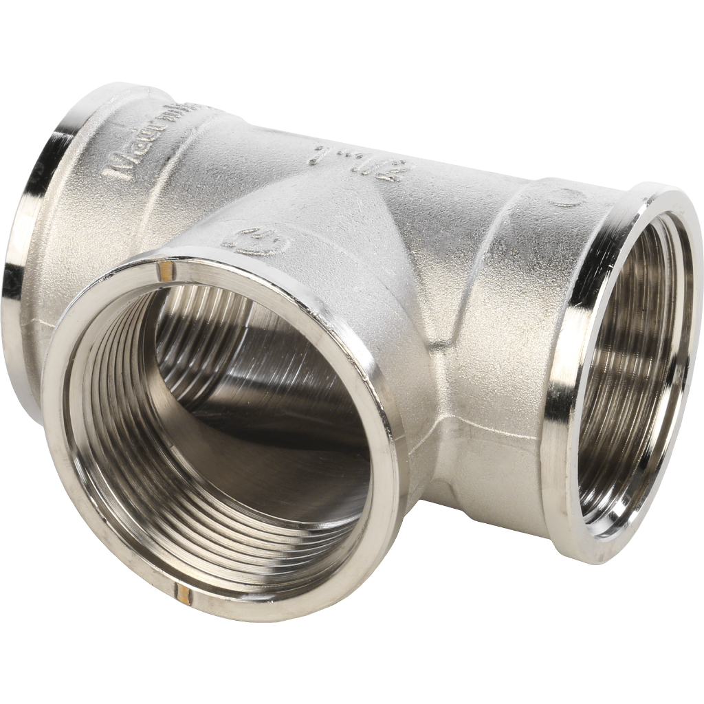 

STOUT Тройник ВВ 1 1/2" никелированный