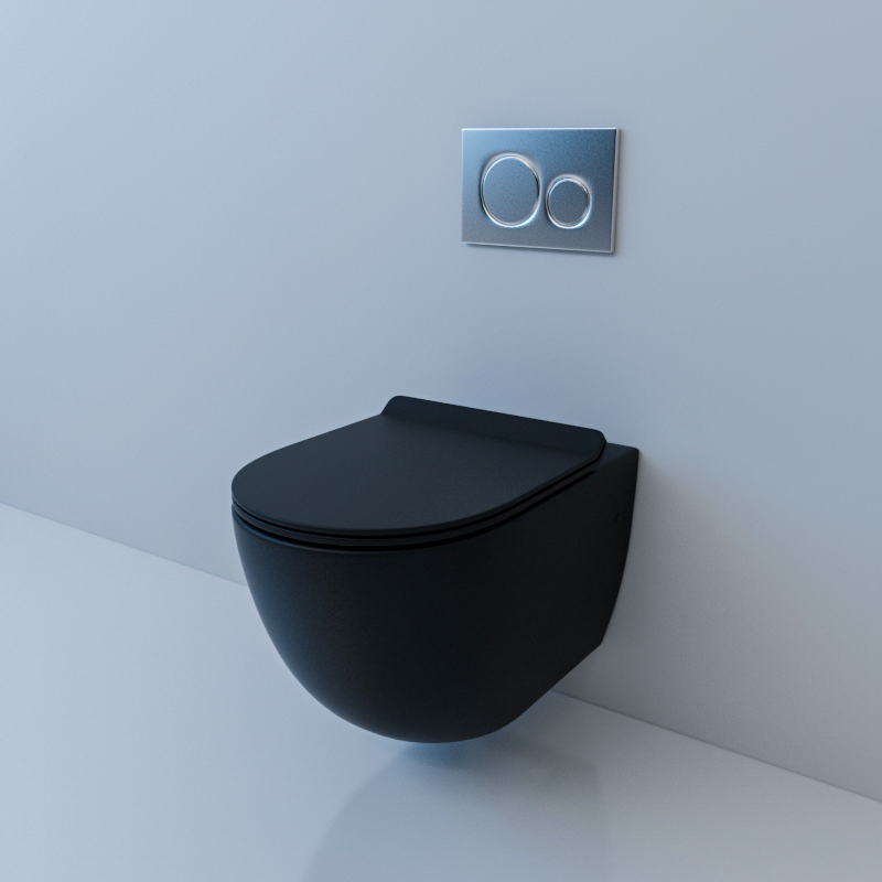 

Унитаз подвесной ESBANO с сиденьем Microlift GARCIA (Matt Black)