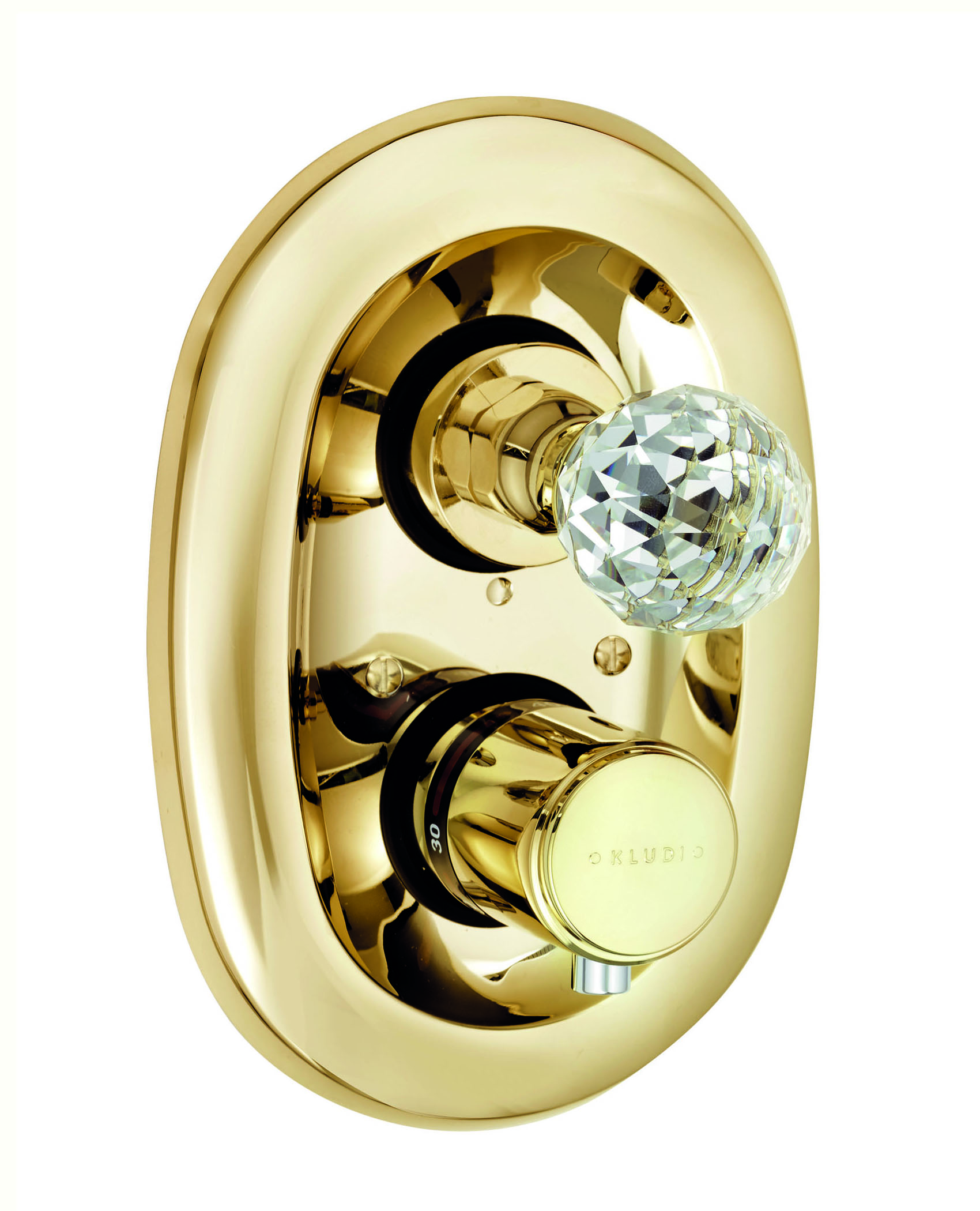 

Встраиваемый термостатический смеситель для душа Kludi Adlon золото 23 карат 5172045G4