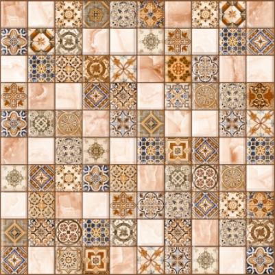 

Керамическая плитка Lb-Ceramics Орнелла 5032-0199 арт-мозаика коричневая 30x30