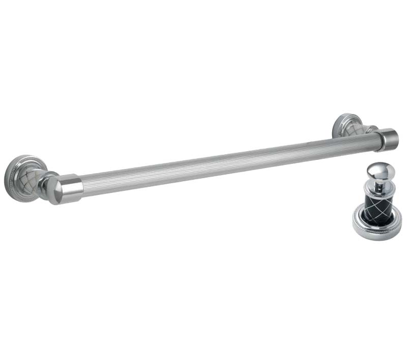 Полотенцедержатель Boheme MURANO CHROME 60 черное 10902-B-CR