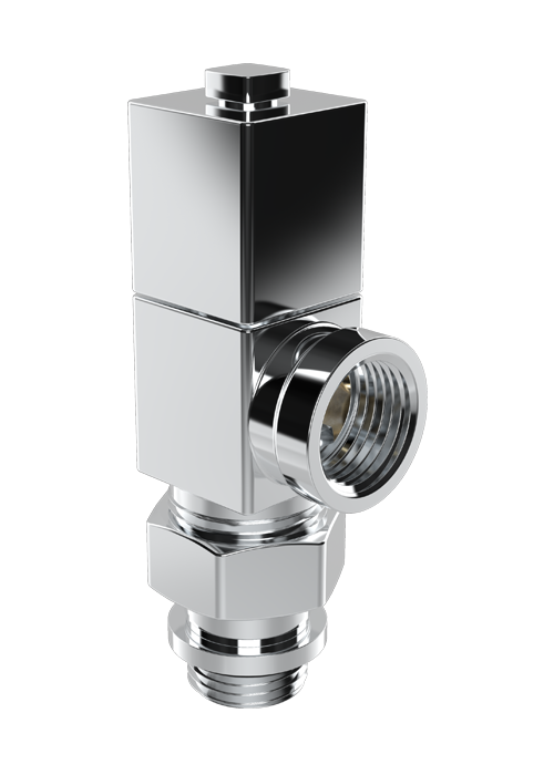 

Royal Thermo Вентиль ручной регулировки осевой, CUBE (хром), 1/2" RTE 50.027