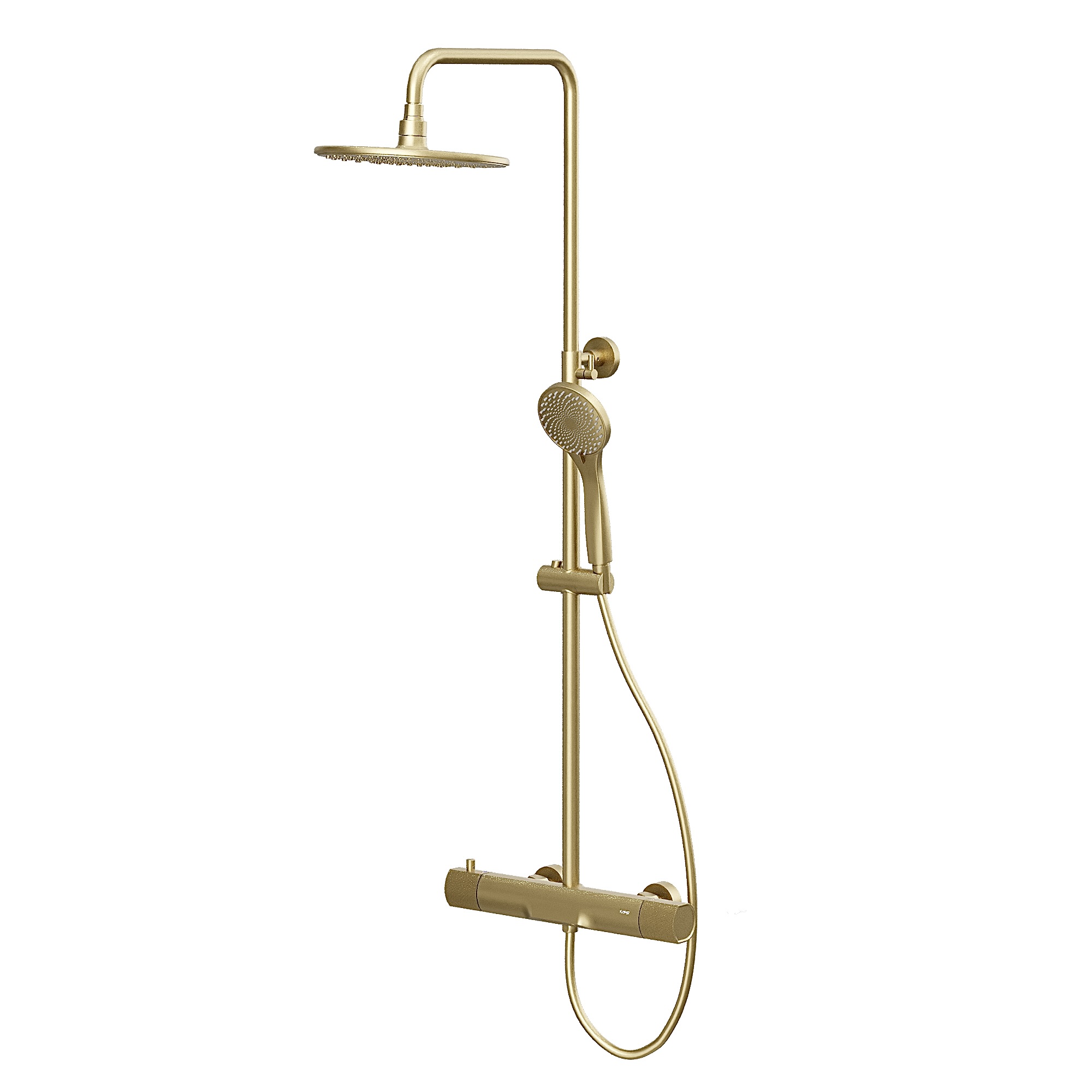 Душевая система Kohr THERMOSTATIC SUN с термостатом брашированное золото 1WN180304BG-0000A