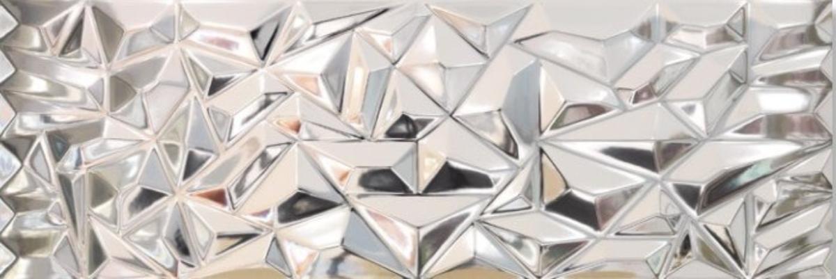 

Керамическая плитка Venis Prisma V12899161 Silver настенная 33,3x100