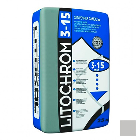 

Затирка Litokol цементная Litochrom 3-15 C.30 Жемчужно-Серый 25кг