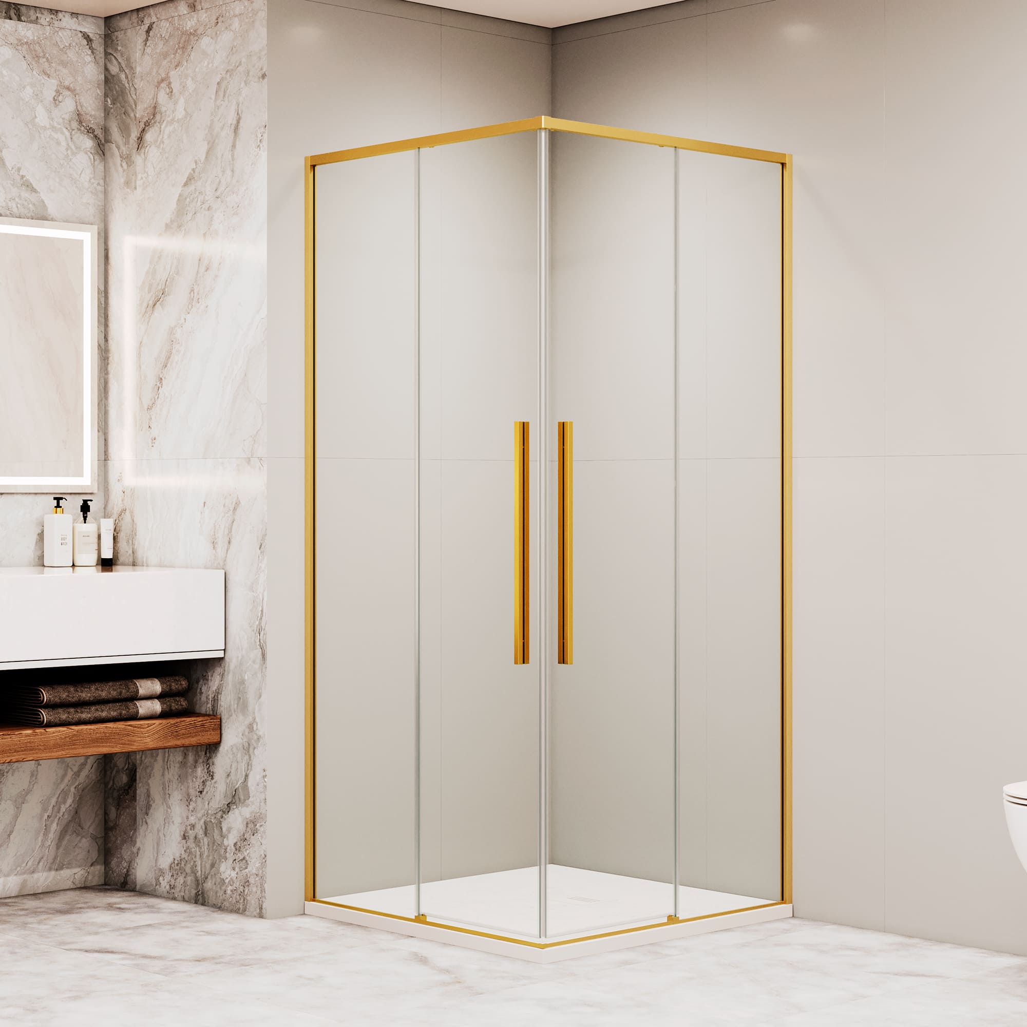 Душевой уголок RGW Stilvoll SV-31G 900x900x1950 золото 32323199-16