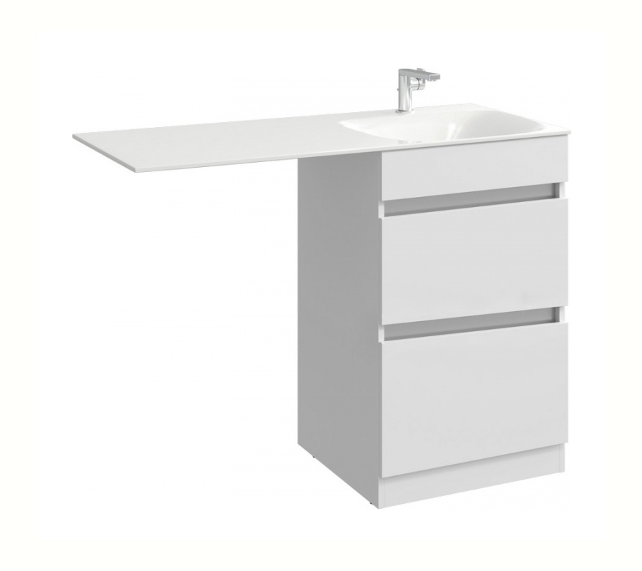 

Тумба под умывальник Aqwella Forma 115(55) напольная, 2 ящика, белый FOR01052