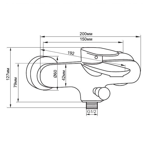 

Смеситель для ванны с душем Aquanet Stark FF35273-2 00189341