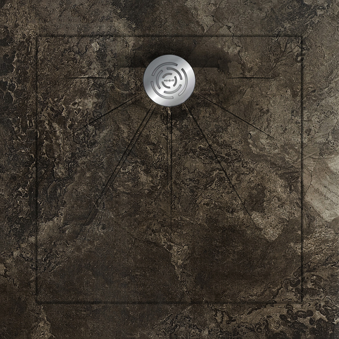 

Душевые поддоны Aquanit Fossil Brown Multi Circle Eco 90x90