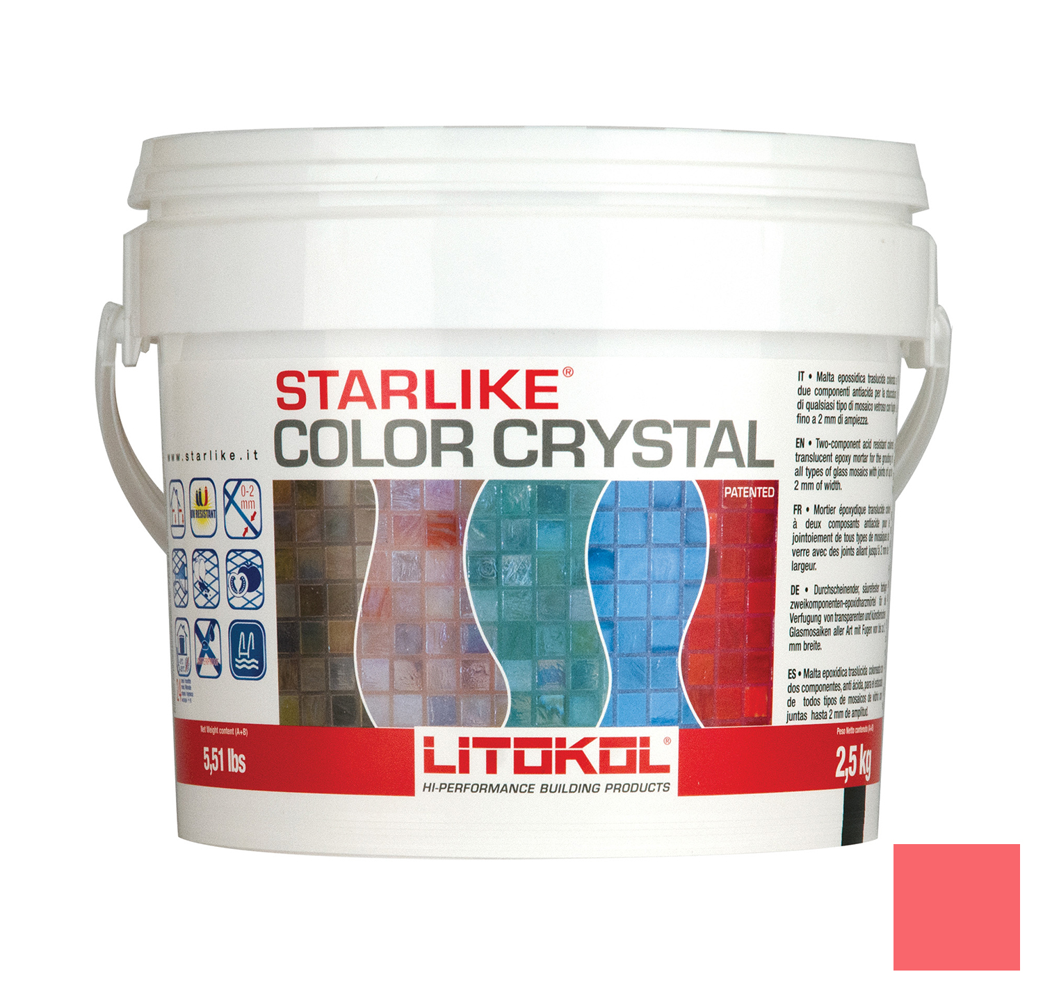 

Затирка Litokol эпоксидная Starlike Color Crystal C.351 Rosso Pompei 2,5кг