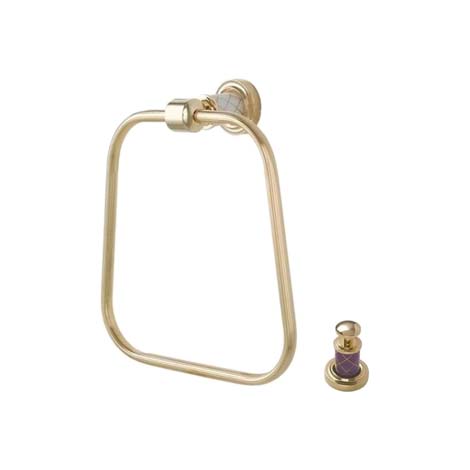 Кольцо для полотенец Boheme MURANO GOLD фиолетовое 10905-V-G