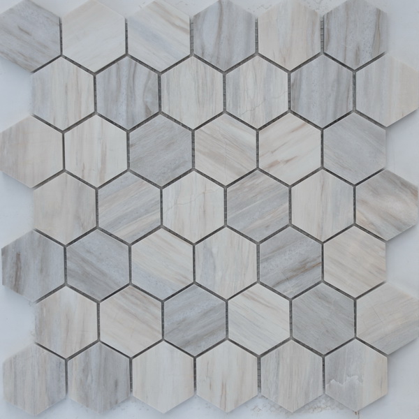 

Мозаика Caramelle Mosaic Pietrine Hexagonal Nuvola Rosato Pol Hex (2,3x4) 29,2x29,8