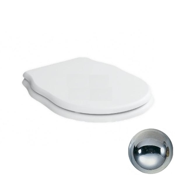 

Сиденье для унитаза BelBagno Boheme с механизмом Microlift, петли хром BB115SCM-CRM