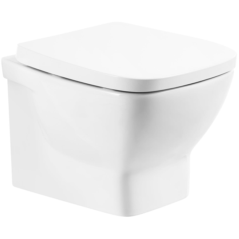 Унитаз подвесной BelBagno Lago P-trap с сиденьем микролифт BB128CH+BB128SC