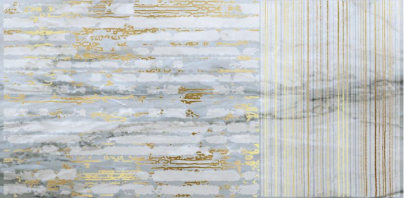 

Керамогранит Brennero Venus Decor Lumia Gold Blu Lapp/Rett декор (комп/2шт) 30x60