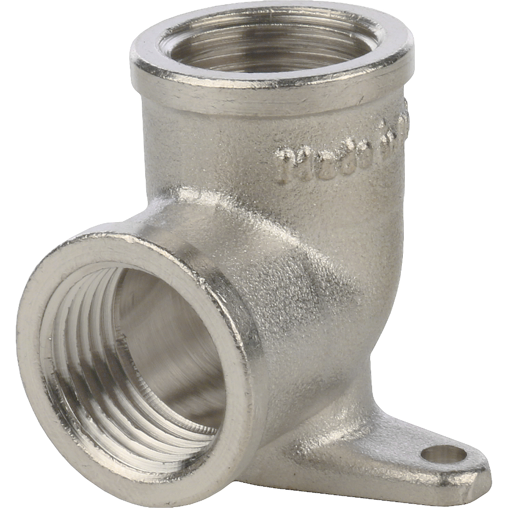 

STOUT Угольник с креплением ВВ 1/2" никелированный
