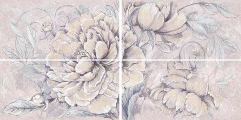 

Керамическая плитка Керлайф Delicato Bouquet Perla панно 63x126