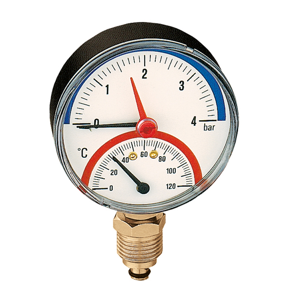 

CALEFFI Термоманометр радиальный 1/2"; Ø80мм; 6 бар; 120°С