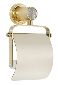 Держатель туалетной бумаги Boheme ROYALE CRISTAL GOLD золото 10921-G