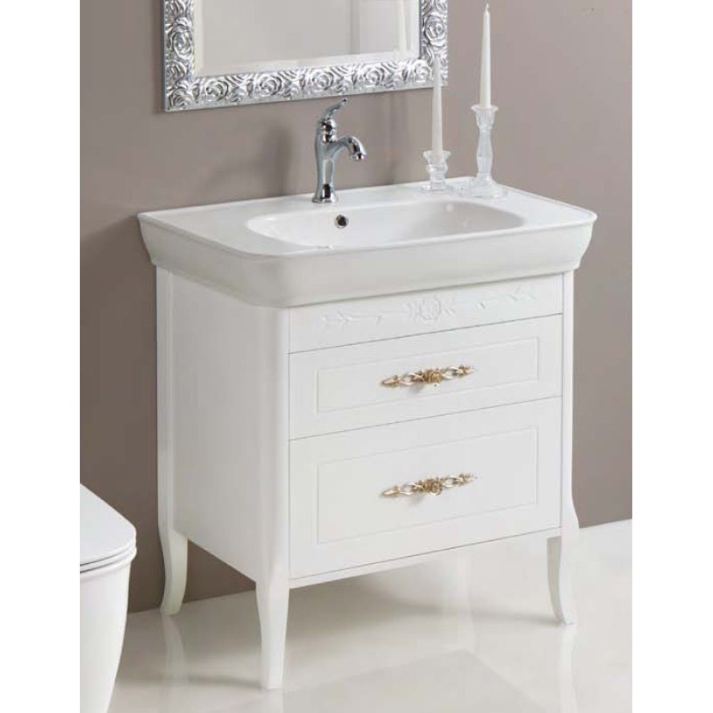 

База под раковину Belbagno PRADO напольная 80 PRADO-800-2C-PIA2-BL Bianco Lucido