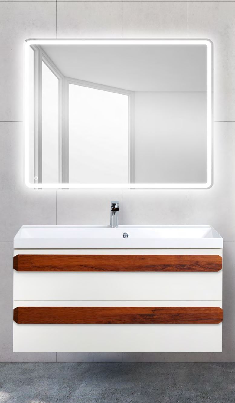 

База под раковину Belbagno AURORA подвесная 100 AURORA-1000-2C-SO-BL Bianco Lucido