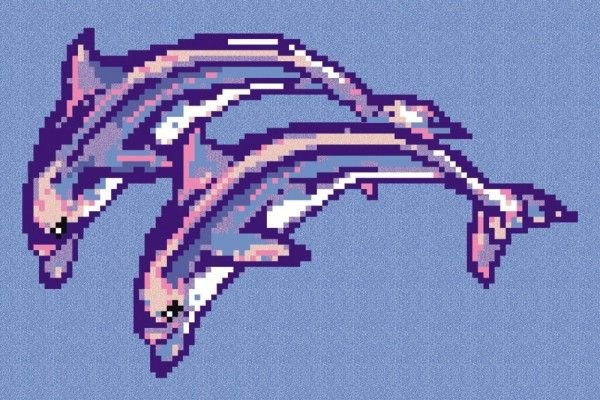 

Мозаика Стеклянная Vidrepur Pareja Delfines (на сетке) панно 285x190