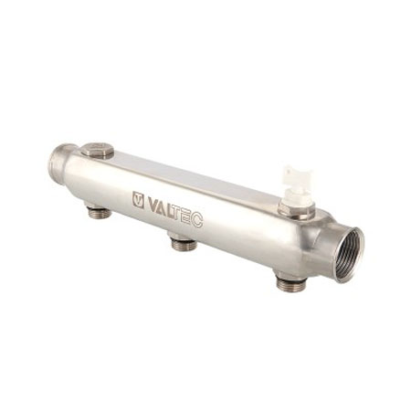 

Коллектор Valtec с межосевым расстоянием выходов 100 мм 1 1/2" x 3/4" на 6 отводов