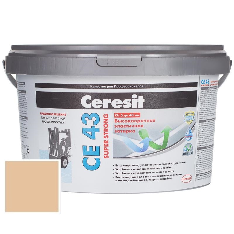 

Затирка Ceresit СЕ 43/2 Super Strong высокопрочная Карамель 46 (2 кг)
