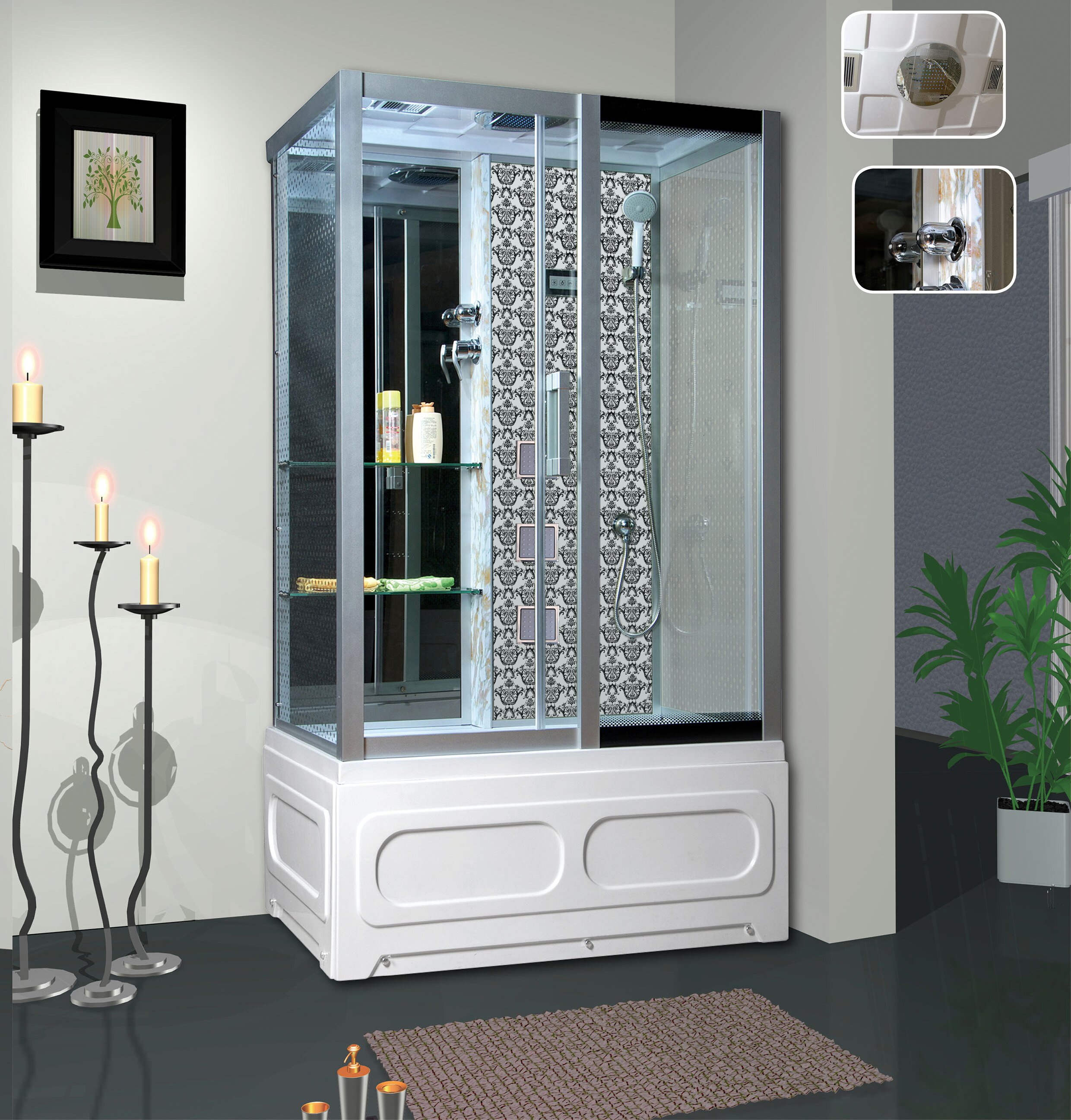 

Душевая кабина Niagara LUX 120х82х215 7716W R