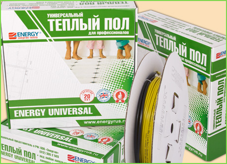

Двужильный нагревательный кабель Energy Universal 750 (5.0-7.5 кв.м)