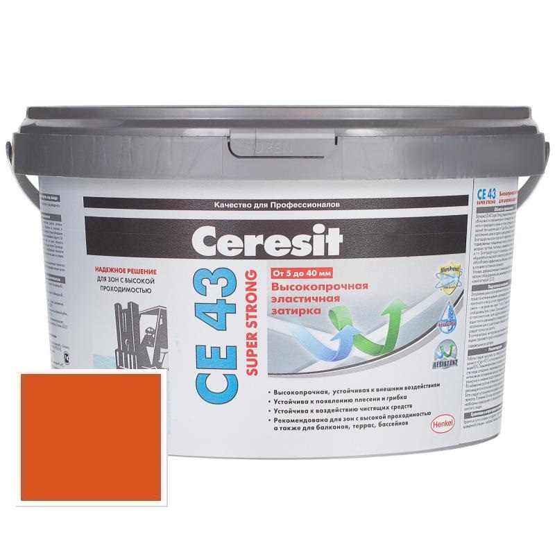 

Затирка Ceresit СЕ 43/2 Super Strong высокопрочная Кирпичная 49 (2 кг)