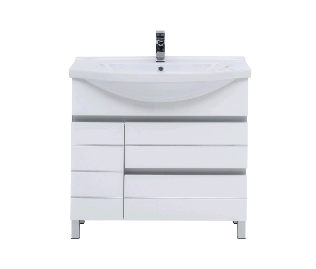 

Тумба с раковиной Aquanet Доминика 90 R 00238406+00168865 белый