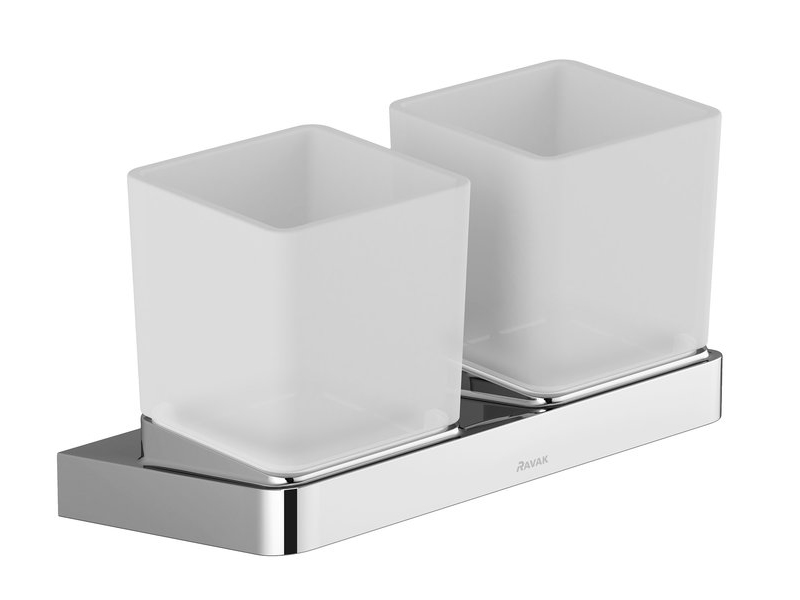 

Держатель с двумя стаканами Ravak 10° TD 220.00 стекло X07P322