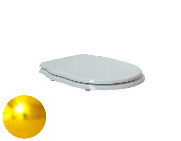 

Сиденье для унитаза Cezares Royal Palace с механизмом Microlift, петли золото CZR-T-012M-S-G