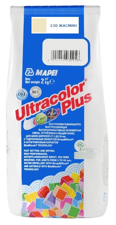 

Затирка Mapei Ultracolor Plus №130 (Жасмин) 2 кг