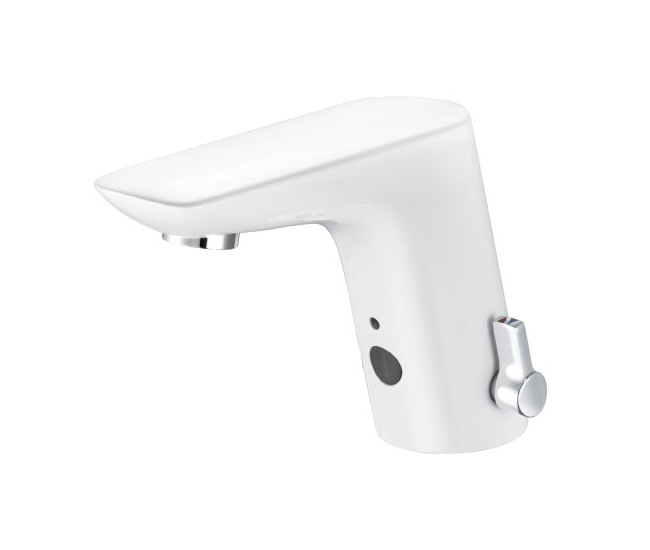 

Смеситель для раковины Kludi Balance электронный, питание 220V, белый/хром 5220091