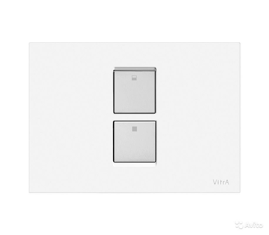 

Клавиша смыва Vitra Twin 748-0101 белый, серый