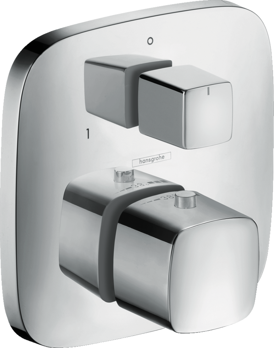 

Встраиваемый термостат Hansgrohe PuraVida с запорным/переключающим вентилем, скрытый монтаж 15771400