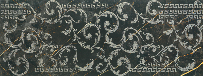 

Керамогранит Porcelanite Dos 1320 Decor Roma Negro декор 48x128