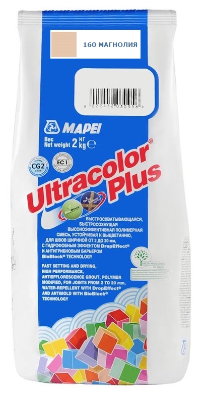 

Затирка Mapei Ultracolor Plus №160 (Магнолия) 2 кг